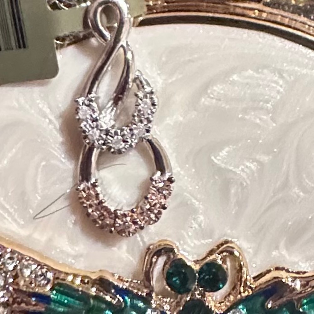 SOLD. Very Pretty Genuine Diamond Infinity Pendant NWT